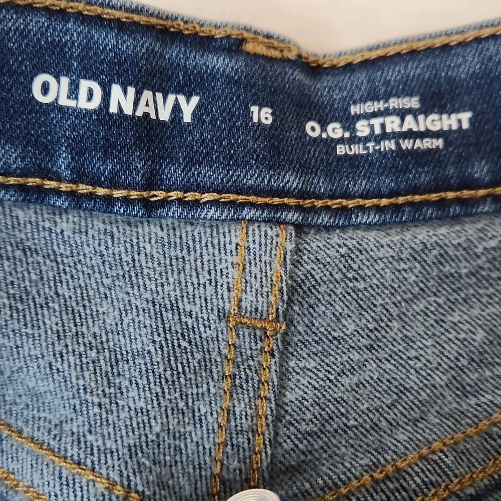 Old Navy  O.G. Straight Built In Warm Jeans. Girls Size 16